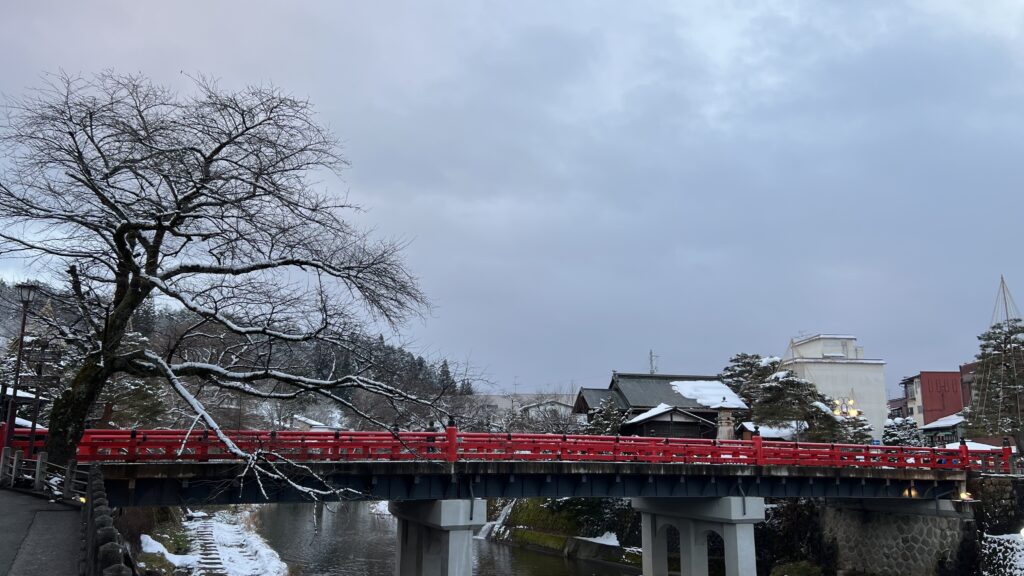 The red bridge at Takayama