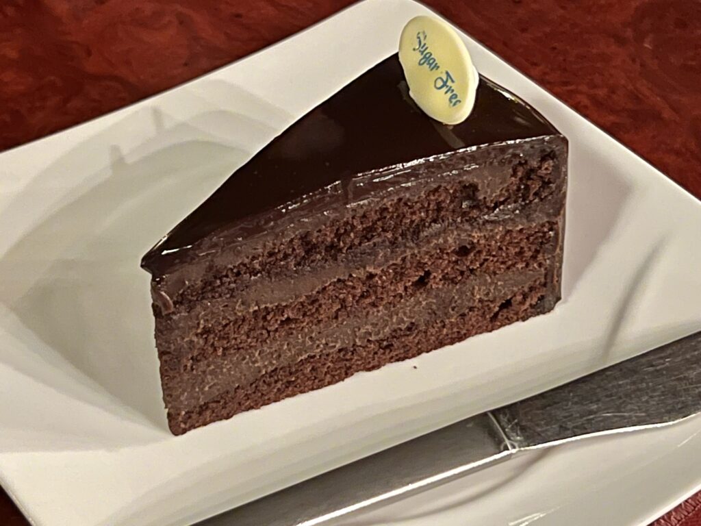 Dark chocolate cake at Neil's tavern